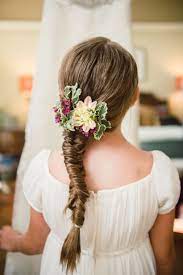 Fishtail Braid With Flowers