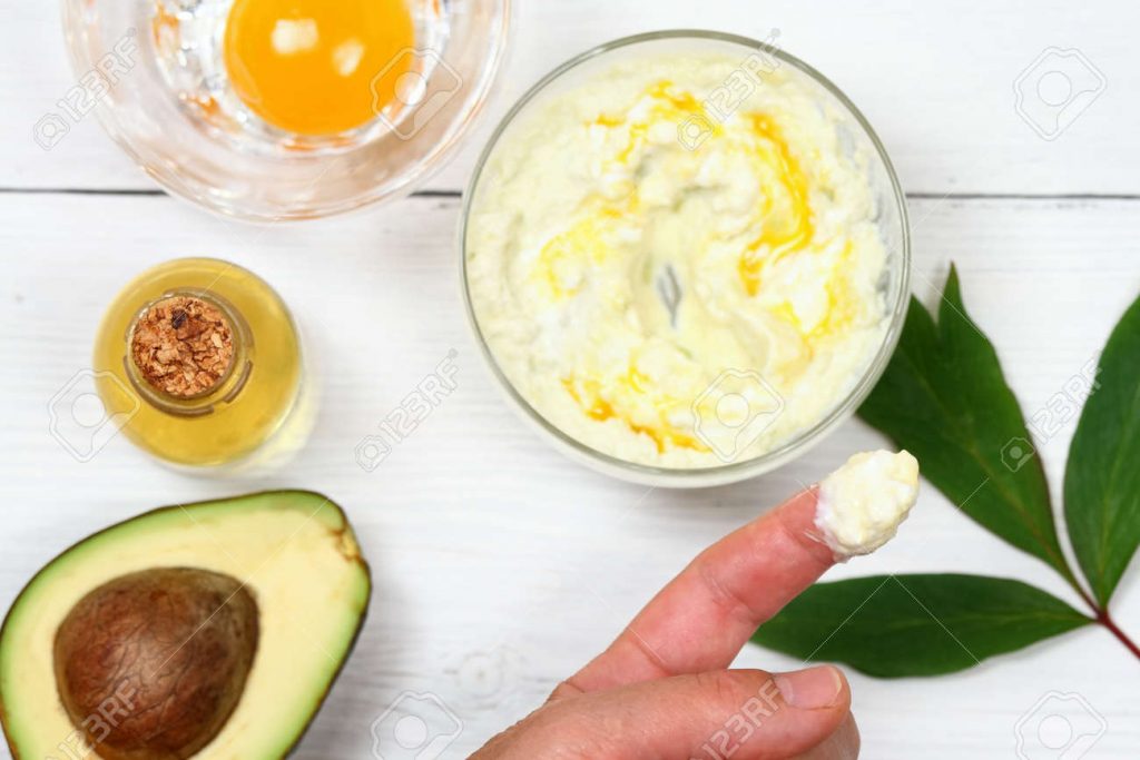 Avocado, Egg, And Olive Oil Restorative Hair Masks